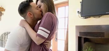 Tiny Tits Girl Takes a Big One