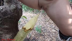Forested Pervert Fucks Her Hole With Pecker, Piss-SquirtingSlave