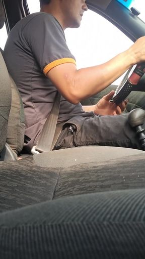 Masturbating deliciously on the street