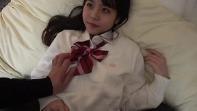 Japanese 18yo cowgirl gets raw fucked after school and at hotel