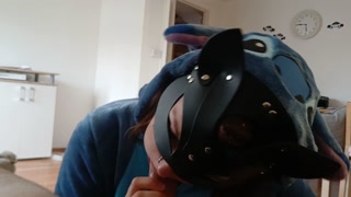 Cute Onesie Blowjob ends with messy facial cumshot