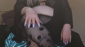 Sexy Black Sheer Polka Dot Pantyhose