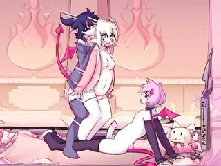 MAX THE ELF: ( ANIMATION ) _ FUTANARI SEXY GALS - ANGELS SITS ON MY PENIS AND BOUNCES SO MUCH THAT MILK COMES OUT OF HER ASS