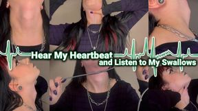 Hear My Heartbeat and Listen to My Swallows 4k | Ditria Rose shows off her neck whilst doing a number of activities in various positions while the sound goes from natural swallows and-or her heartbeat in different audio mixes