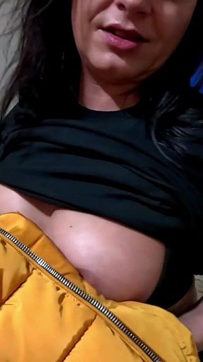 Shiny Yellow Downjacket BJ - Pussy Rules Shirt and Double Cum on My Clothes