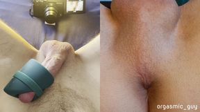 My Favorite Toy Gives Me an Intense Orgasm - Split View with Orgasmic Contractions