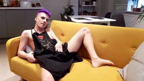 Apron-only Twink Masturbation After Cooking