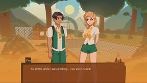 Sexy 3D Anime Babe Tempts You at Camp Mourning Wood With Her Lacy Bra