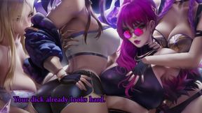 KDA pop stars play with you (CBT, edging, dice play) - Hentai JOI