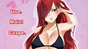 Hentai Anime Joi - Erza Scarlet (Tit&acirc_nia pega voc&ecirc_ espiando) (Pt-Br)