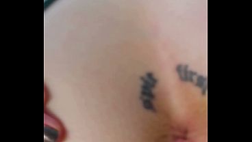 Tattooed Euro babes engage in lesbian strapon play