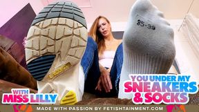 Your place is down there, under my sneakers and socks. ( Foot Humiliaiton with Sneakers & Socks with Miss LIlly ) 640p wmv