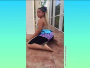Gata Official Twerk Compilation #16 Green and yellow looks good on her ass