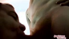 ”Skinny Leroy gets his big cock sucked by some horny dude”