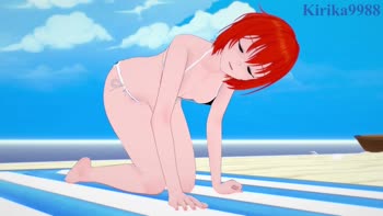 Kirika9988's Beachside Bond with Chise Hatori in 60FPS HD Hentai