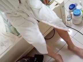 White Towel Covering Only Half
