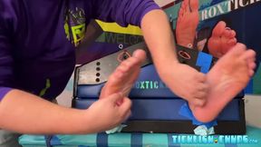 Submissive chubby Oscar Grablow tickle tormented by Matt