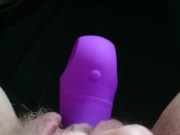 Rubbing my clit while testing a new G-spot vibrator