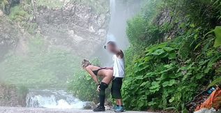 Amazing Fuck Under a Waterfall