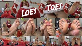 Loes Toes is dreaming of a White Christmas cumshot explosion!