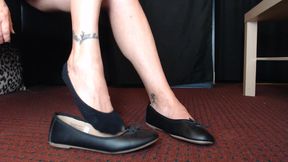 Liner Socks Black Ballet Flats Shoe Play