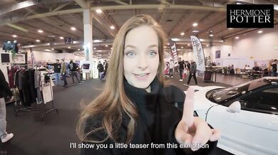 German couple gets a massive facial at Essen Motor Show POV