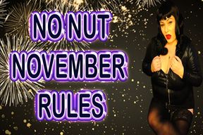 NO NUT NOVEMBER RULES