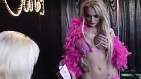 Lesbian scene with Stacey Saran and Karen Kay are MILFs who