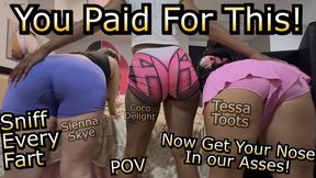 Not the Fart Session YOU had in Mind! - POV - Tessa Toots - Coco Delight - Sienna Skye