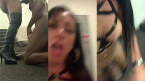 aylla gattina estava com tanto tesao que dominou seu escravo no corredor e fodeu ele gostoso