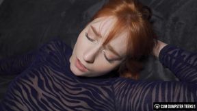 Redhead Dolly Dyson absorbs enormous cock in her ass and mouth