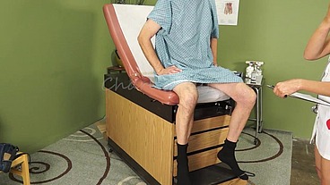 Naughty Nurse, Charli Shay, Sucks Patient's Cock for Semen Sample CharliShay.com Long Version with Cumshot RED