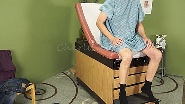 Naughty Nurse, Charli Shay, Sucks Patient's Cock for Semen Sample CharliShay.com Long Version with Cumshot RED