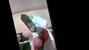 Red Stiletto Heels Bigballs Sissy Silicone Boobs Red Skirt Mommy MILF Legs
