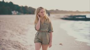 Making Out During The Beach Sunset! Charlie Forde &amp_ Olive Gee Make Out