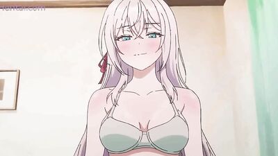 Alya X Kuze: Busty Stepsis gets her big tits and face creamed in exclusive hentai sex movie