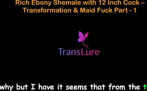 English Audio Sex Story Rich Ebony Shemale with 12 Inch Cock - Transformation & Maid Fuck - Part 1