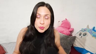 Your girlfriend trims your hair while fingering her dripping pussy