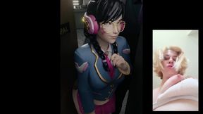 Dva gets fucked hard in the ass and she moans