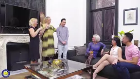 Matures & Boys Engage In Wild Anal Group Sex Encounter Together