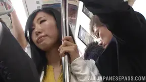 Busty Asian milf in sexy black pantyhose, Mio Kayama gets banged in a public place 4