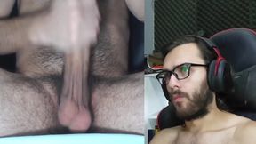 Masturbating Big Penis 4 Minutes, Look at the Face of Pleasure