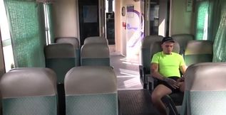 2470 Amazing Fuck with The Sexy Leo Rex Fucking My Hole Raw in A Train !