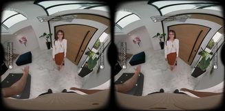 Experience Lexi Luna's Alluring Office Fantasy in VR: A Sensual Journey with Glasses and Stockings