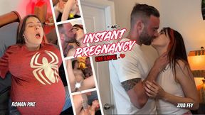 Instant Pregnancy Creampie Belly & Lactating Tits - Ziva Fey & Roman Pike (4K)