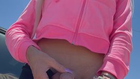 POV getting pissed on by me outdoors with full stream action