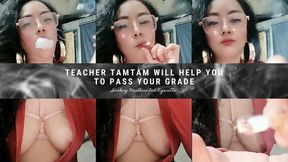 Teacher Tamtam Will Help you to Pass your Grade - Smoking Marlboro Red Cigarette - Audible - POV - RP