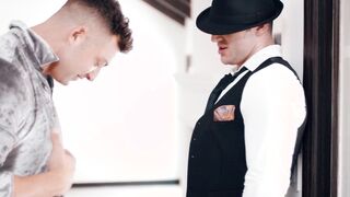 Straight groom-to-be fucks male stripper