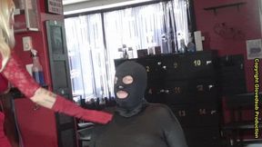 Gimp smothered by the red mistress (1080p) starring Goddess Starla