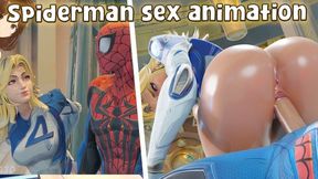 Invisible Woman Fuck Spiderman With His Huge Ass Marvel (alyta3d Animation) - Jazziuu